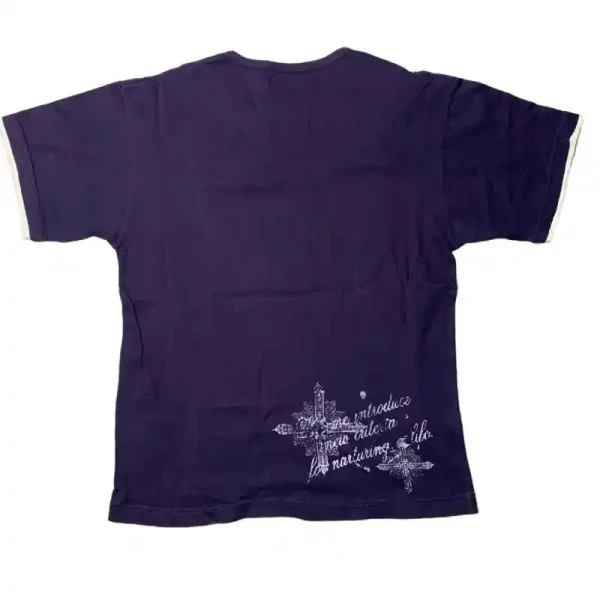 If Six Was Nine Purple Gothic Cross V-Neck T-Shirt 3