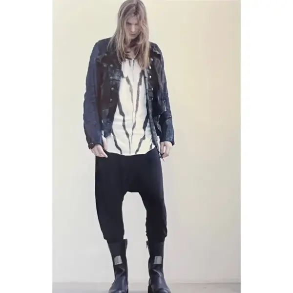 Black Leather Mud Squadron Blouson – Men’s