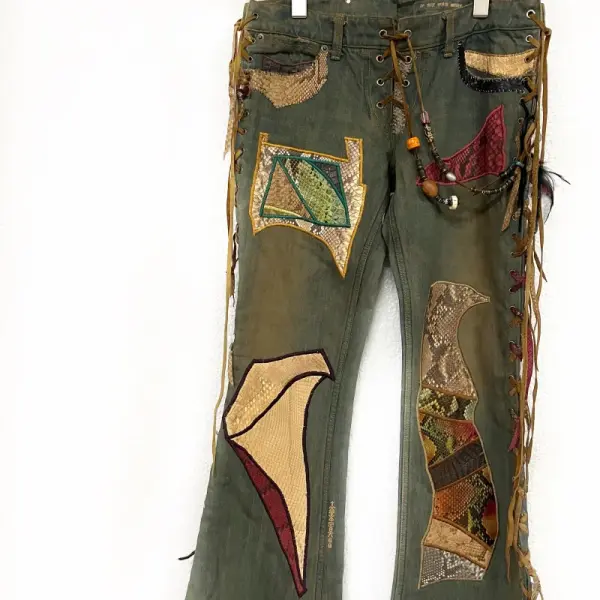 Deluxe Crazy Mexican Patchwork Denim