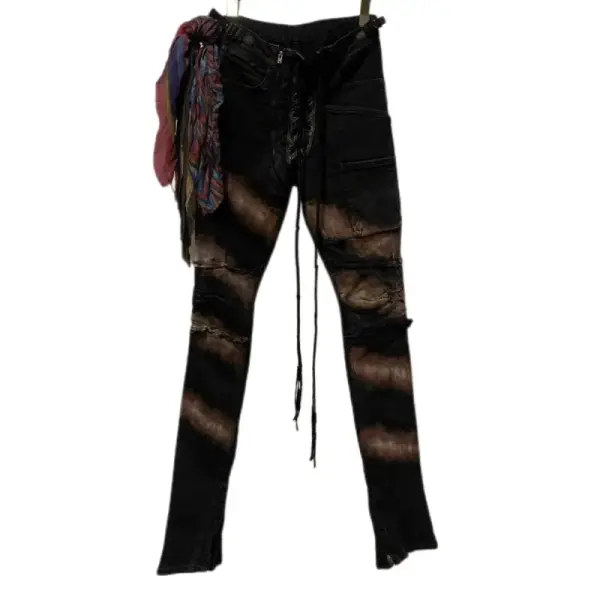 Lace-Up Skinny Flare Denim, Style 9