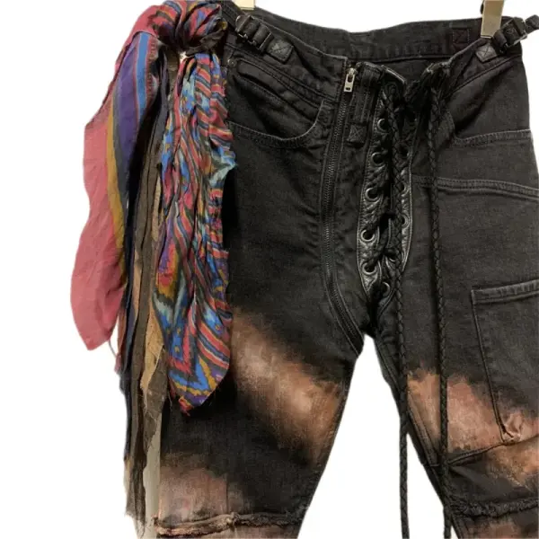 Lace-Up Skinny Flare Denim, Style 9