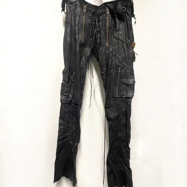 Mud Distressed Pants, Black – Men’s