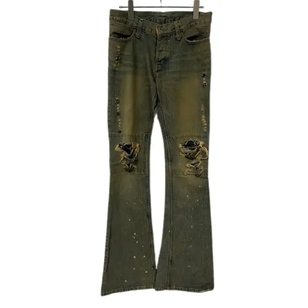 MUD MAX Distressed Flare Denim
