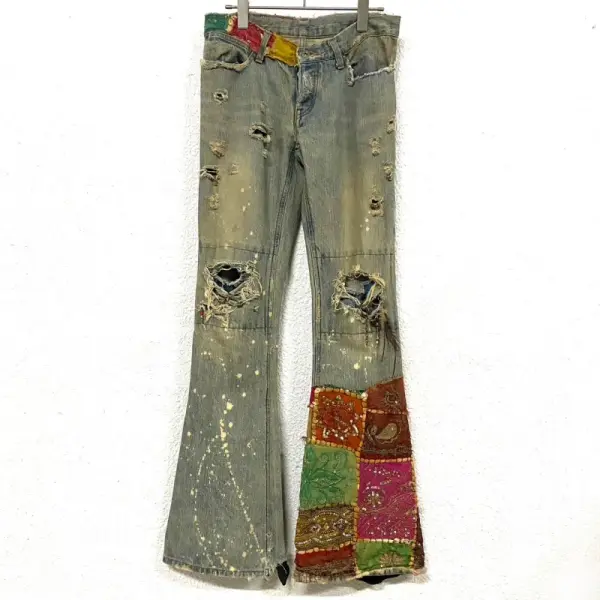 MUD MAX Distressed Flare Denim (LKN)