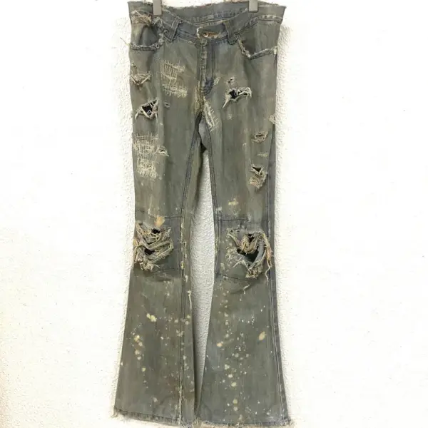 MUD MAX Distressed Flare Denim (N)