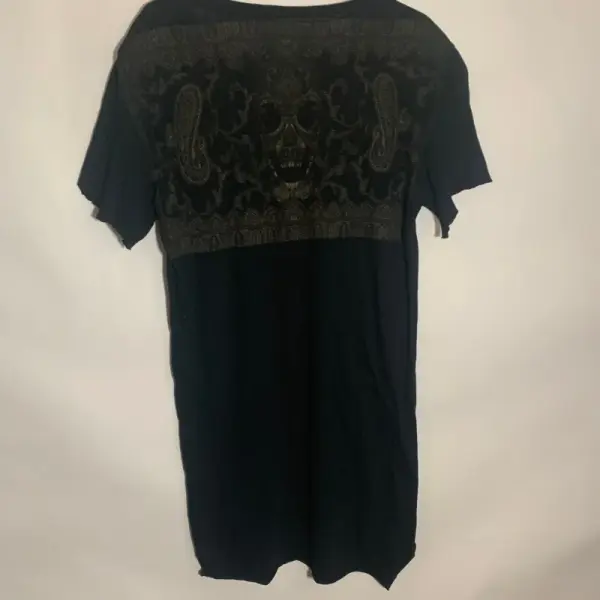 Paisley Skull Half-Sleeve Crew-Neck T-Shirt – Men’s
