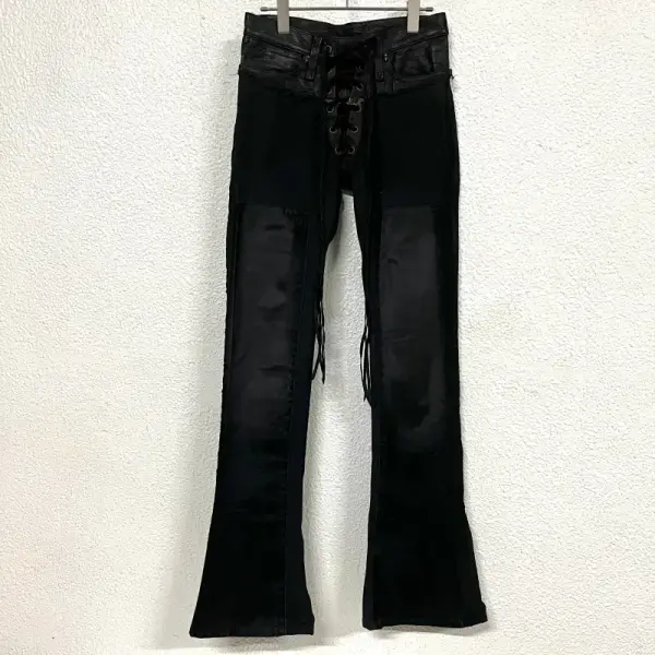 Pinstripe Flare Denim