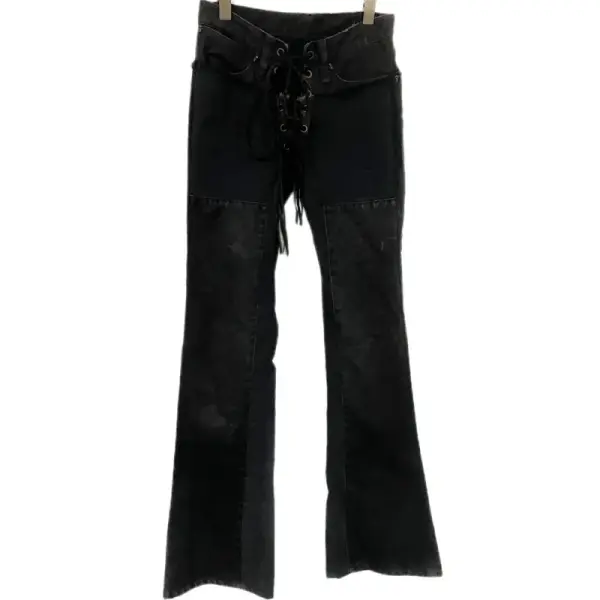 Pinstripe Flare Denim