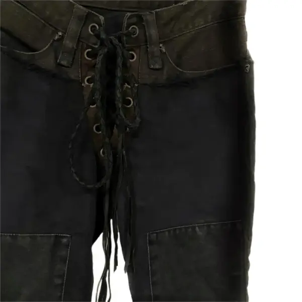 Pinstripe Flare Denim
