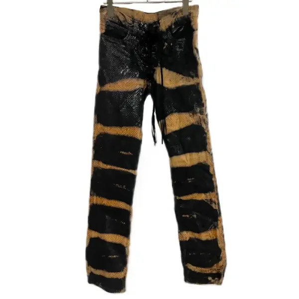 Water Snake Print Lace-Up Pants (LSM)